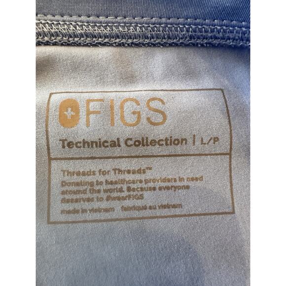 Figs Scrub Pants Size Large Petite Ceil Blue Livingston Technical Collection - Picture 6 of 13